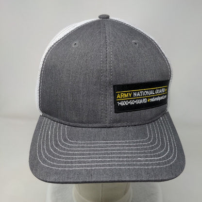 Army National Guard 1-800- Go-Guard Snapback Trucker Hat Gray OSFA Adjustable
