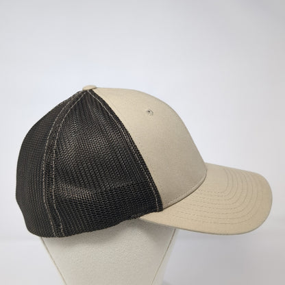 TW Garage Doors Fitted Trucker Hat Brown XL Embroidered Mesh Back Richardson
