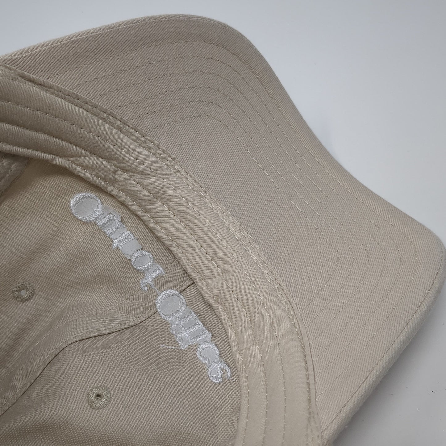 Out of Office Slideback Hat Beige One Size Solid Adjustable Mad Engine