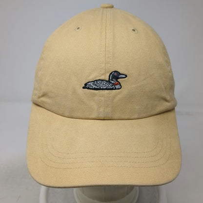 Roots Baseball Cap Beige One Size Embroidered Loon Bird Cotton Slideback Hat