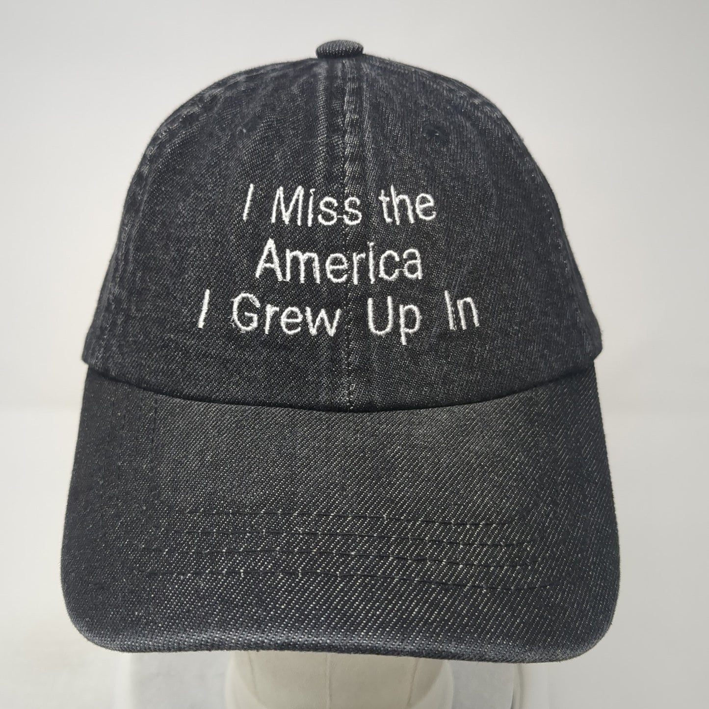 I Miss The America I Grew Up In Baseball Cap Black One Size Adjustable Cotton