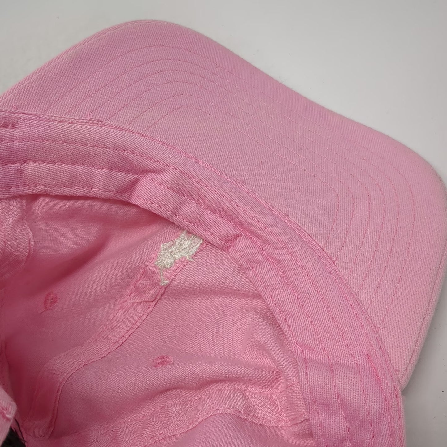 Ralph Lauren Baseball Cap Pink Vintage USA Made Cotton Pony Logo Strapback Hat