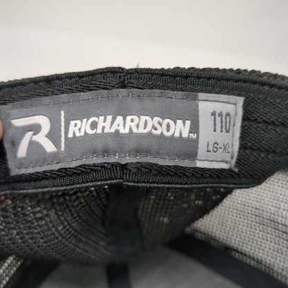 Richardson Baseball Cap Green Black XL Hawktech Logo Patch Camo Mesh Flexfit Hat