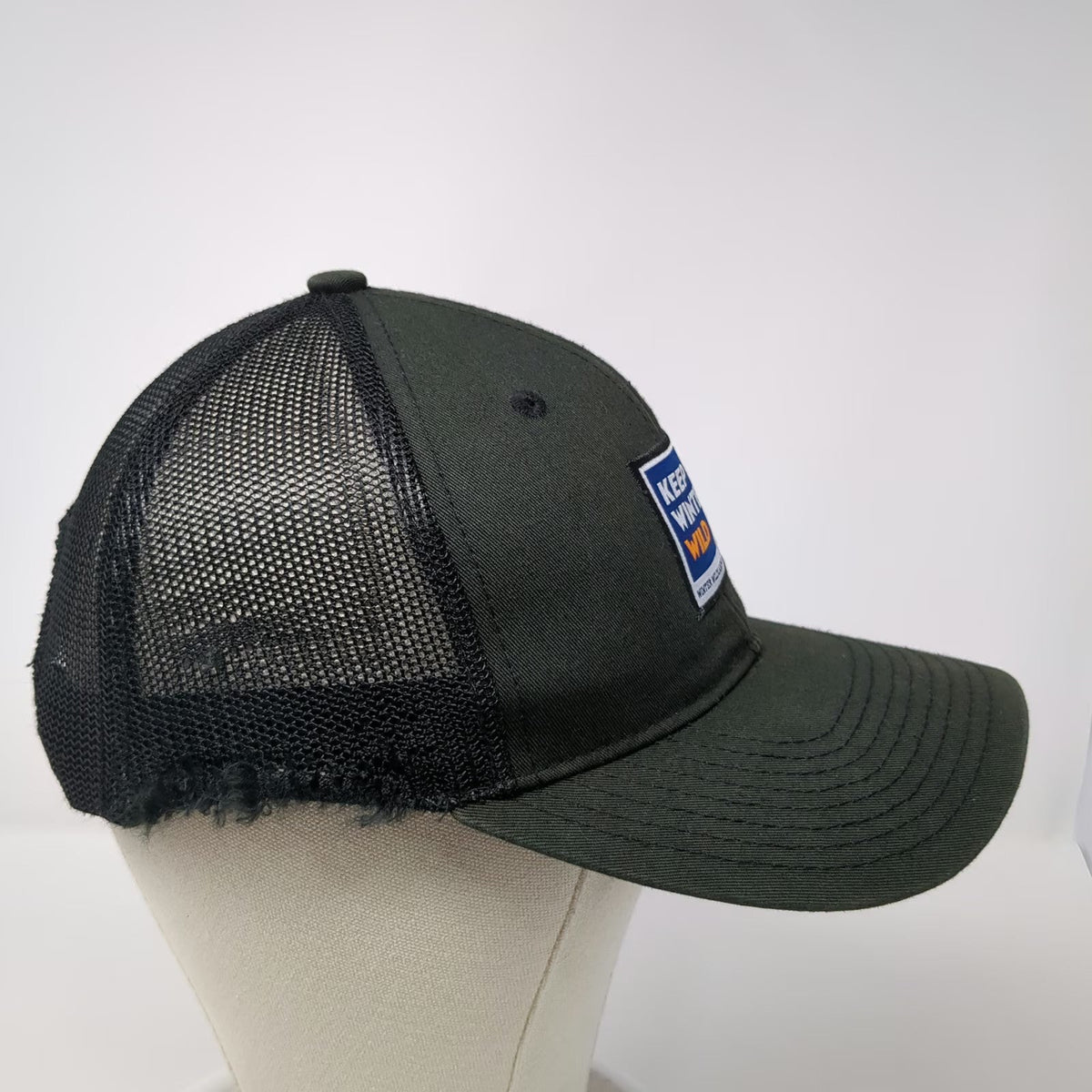 Winter Wildlands Alliance Trucker Hat Black One Size Mesh Back Snapback Patch