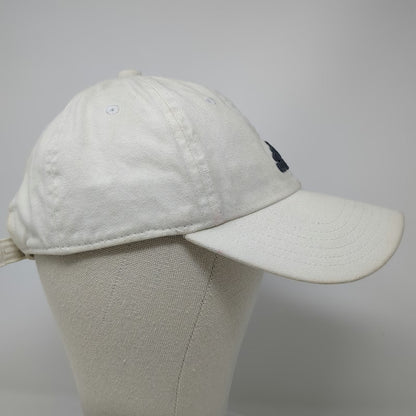 Adidas Baseball Cap White One Size Embroidered Logo Cotton Slideback Strap Hat