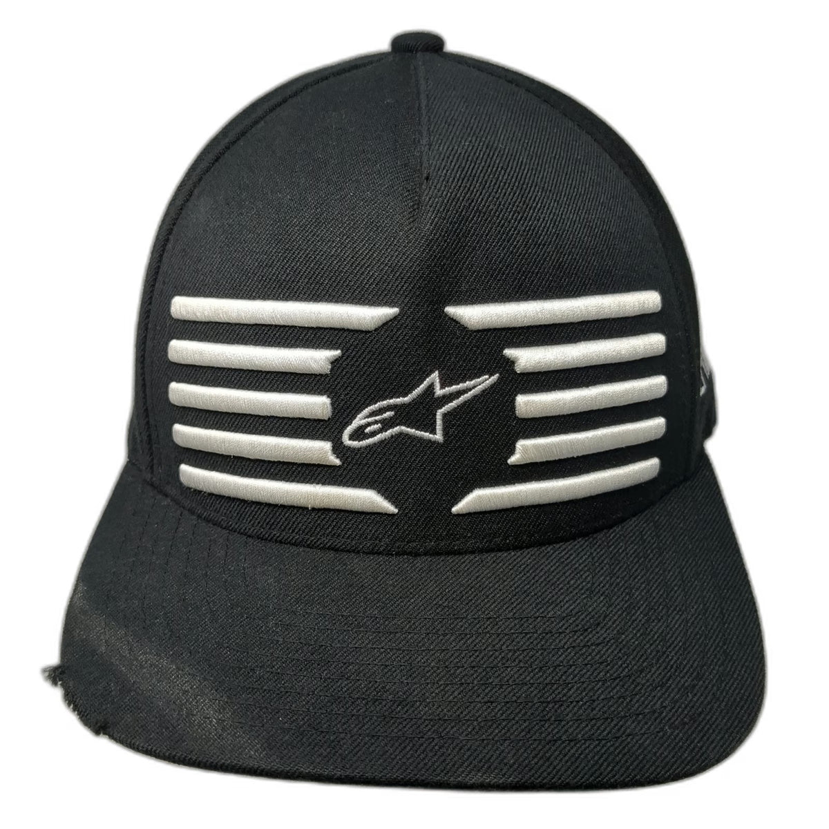 Alpinestars Snapback Black One Size Hat White Embroidered Logo Motocross Racing