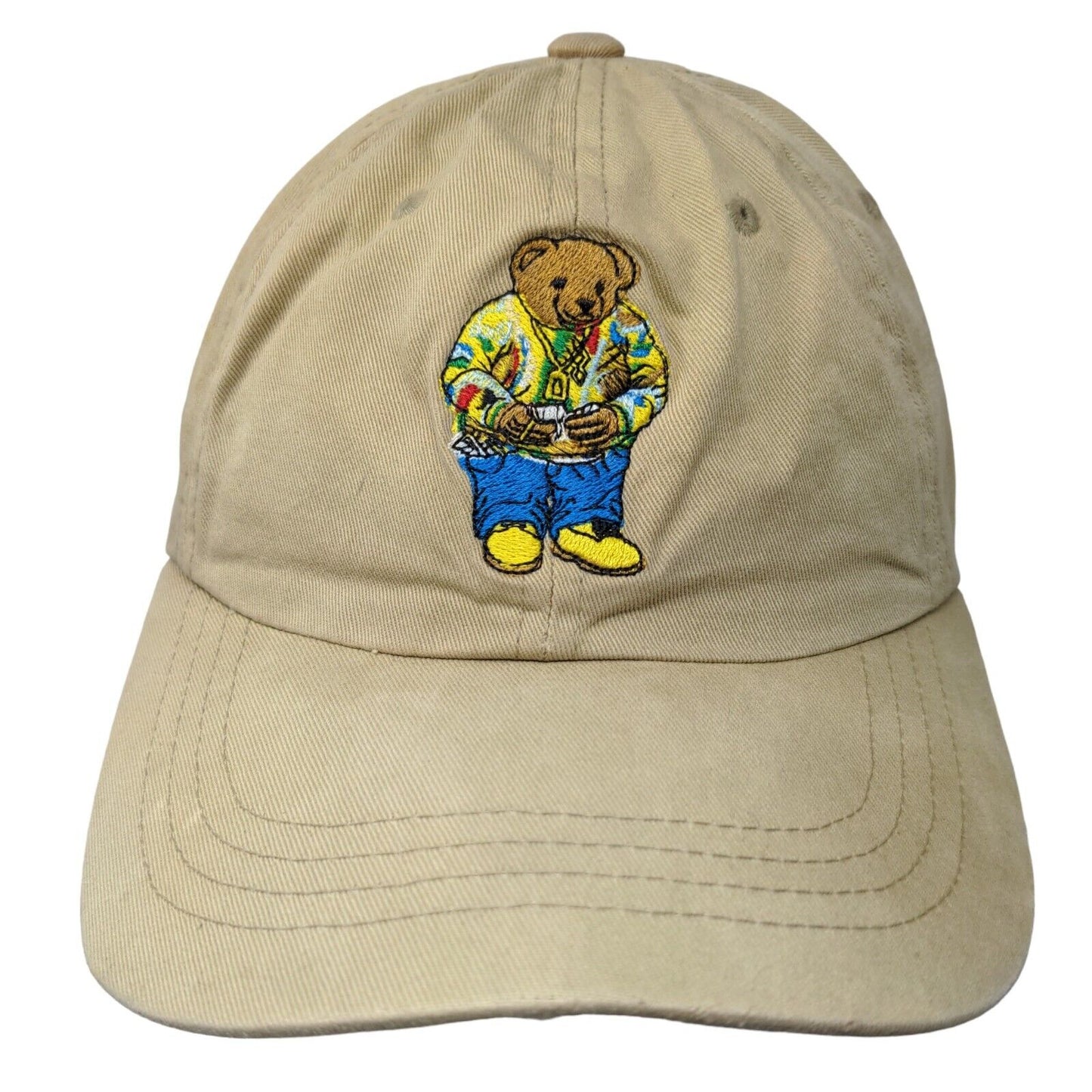 Biggie Bear Roberto Vincenzo Slideback Hat Tan One Size Embroidered Yupoong