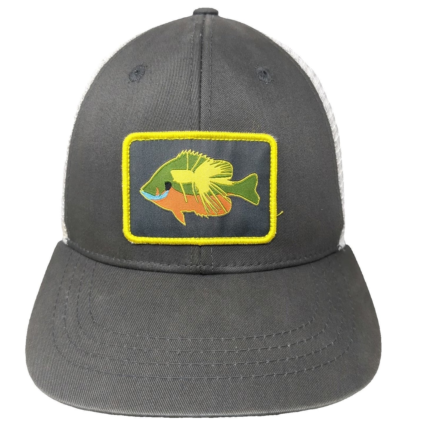 RepYourWater Trucker Hat Gray One Size Mesh Snapback Sunfish Patch Fishing Gear