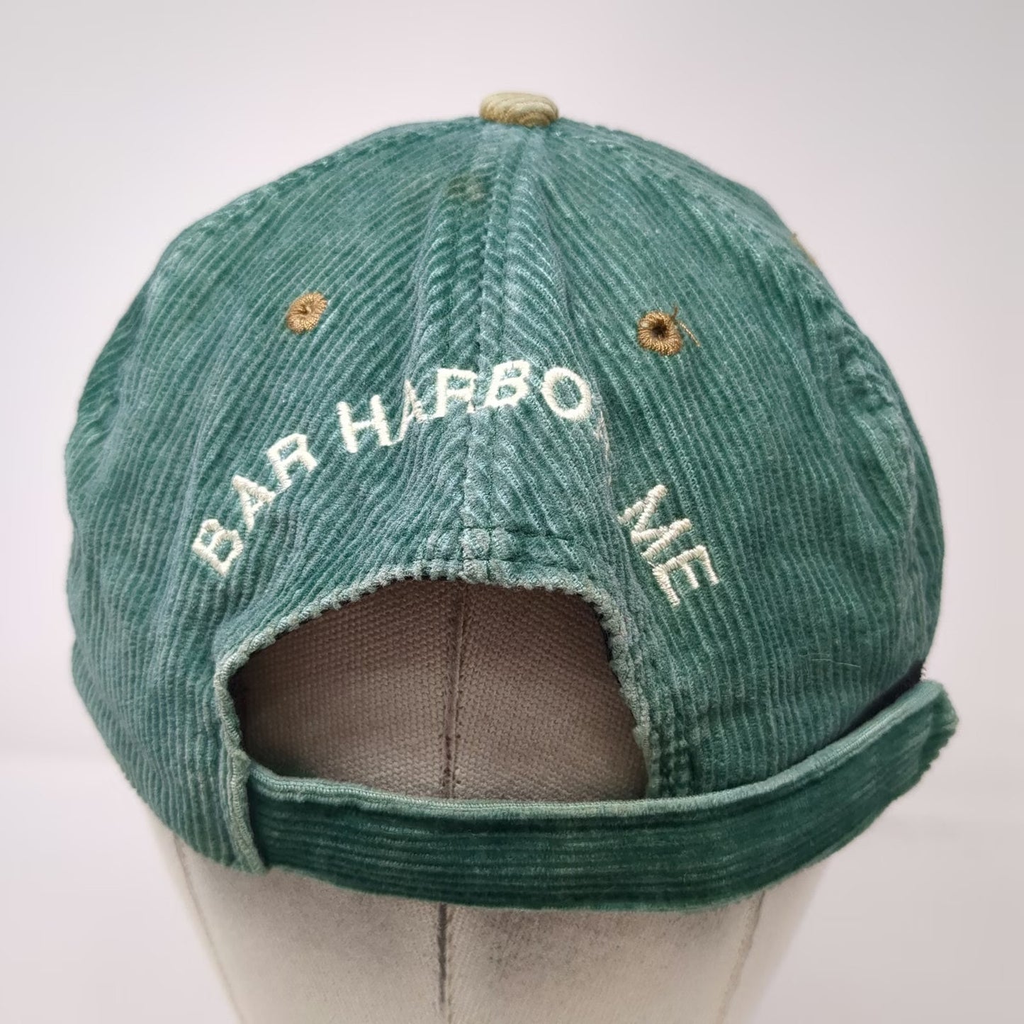 SCI Baseball Cap Green One Size Kayak Acadia Bar Harbor Maine Corduroy Hat