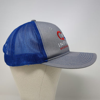 Port Authority Trucker Hat Gray Blue One Size Infinite Mechanical LLC Mesh