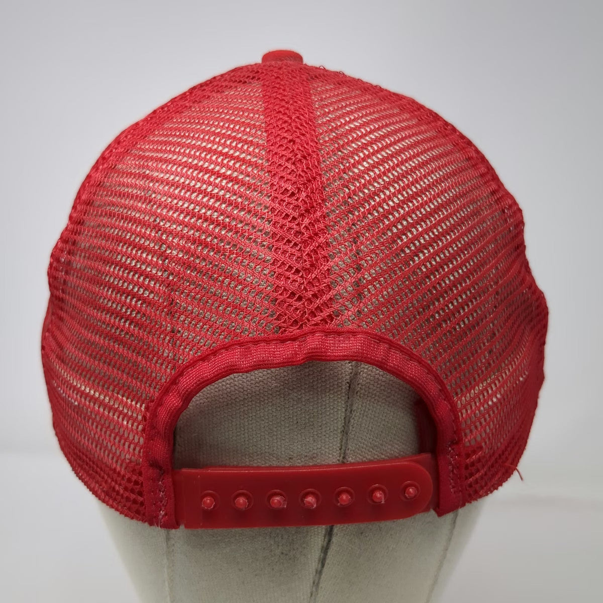 AJ Maryland Terrapins NCAA Red Trucker Hat L Mesh Snapback Striped Vintage