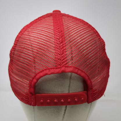 AJ Maryland Terrapins NCAA Red Trucker Hat L Mesh Snapback Striped Vintage