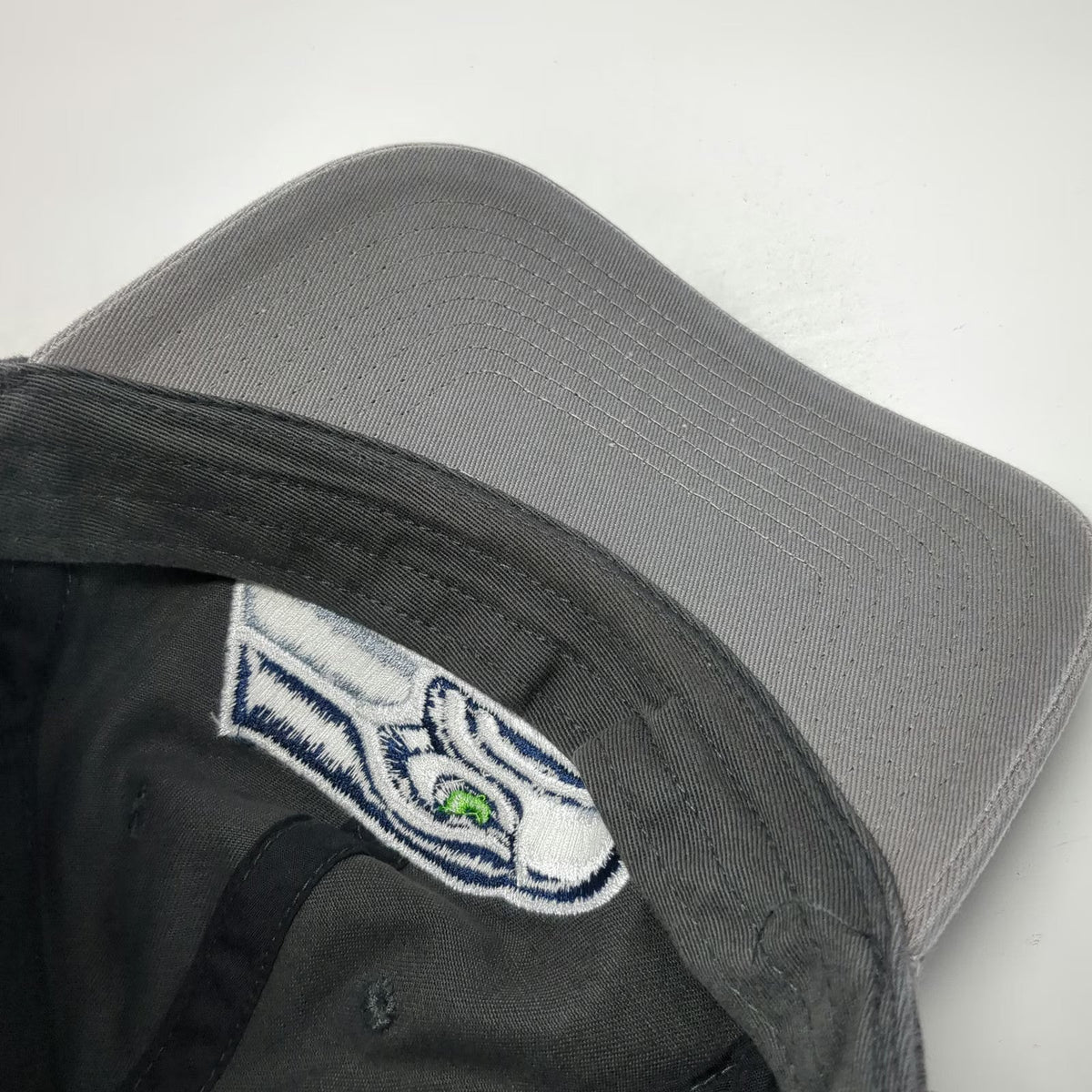 NFL Team Apparel Seattle Seahawks Gray One Size Slideback Hat Cotton Embroidered