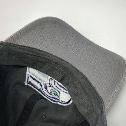 NFL Team Apparel Seattle Seahawks Gray One Size Slideback Hat Cotton Embroidered