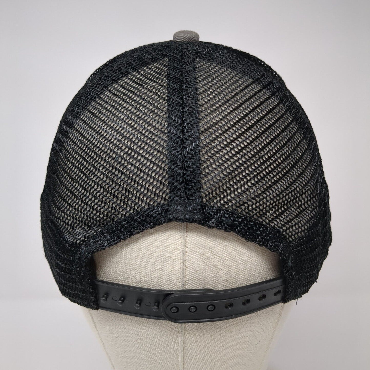 Meditate Snapback Trucker Hat Gray One Size Adjustable Mesh Back Econscious