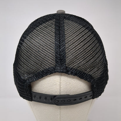 Meditate Snapback Trucker Hat Gray One Size Adjustable Mesh Back Econscious