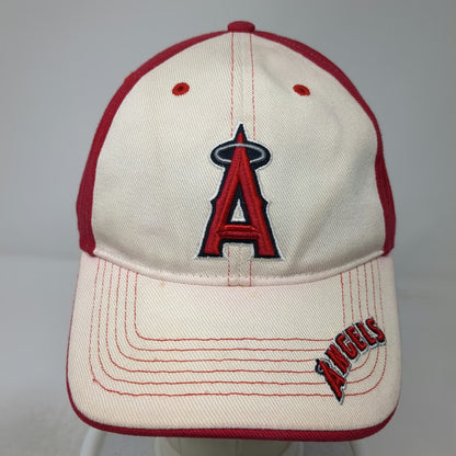 Genuine Los Angeles Angels Baseball Cap White Red One Size MLB Strapback Hat