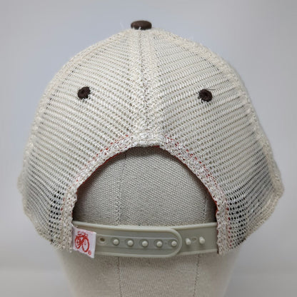 New Belgium Trucker Hat Brown White One Size Mesh Snapback Fat Tire Bicycle Logo