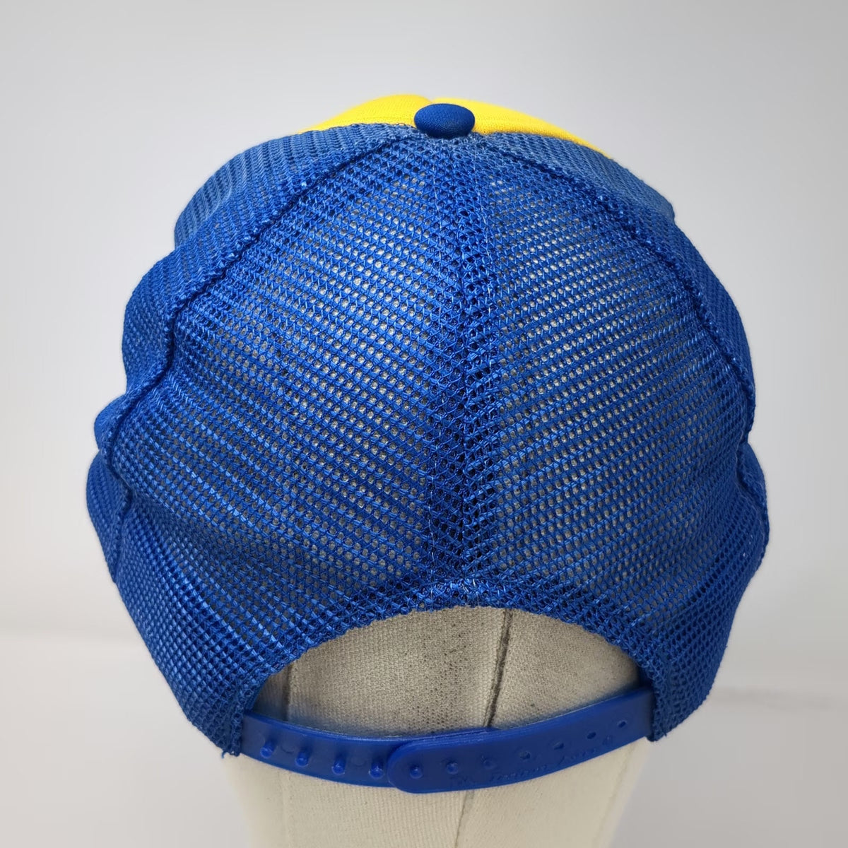 Designer Award Headwear Trucker Hat Blue Yellow CRS Disease Humor Vintage