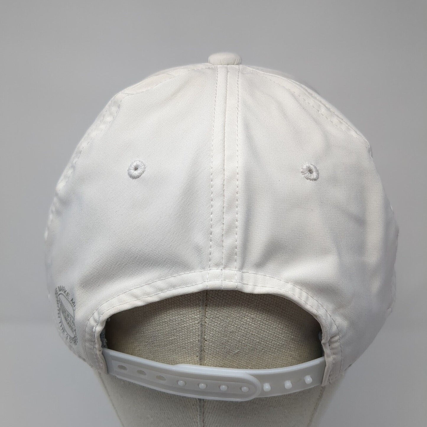 Adidas Trefoil Snapback Hat White One Size Adjustable Solid 6 Panel