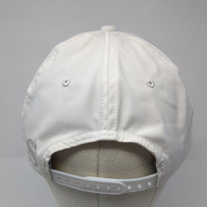 Adidas Trefoil Snapback Hat White One Size Adjustable Solid 6 Panel