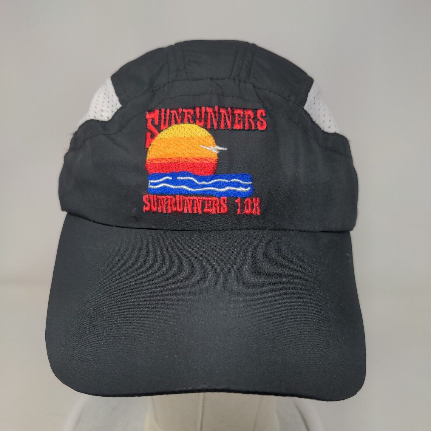 Sunrunners 10K Strapback Hat Black OSFA Embroidered Breathable Racetrackers