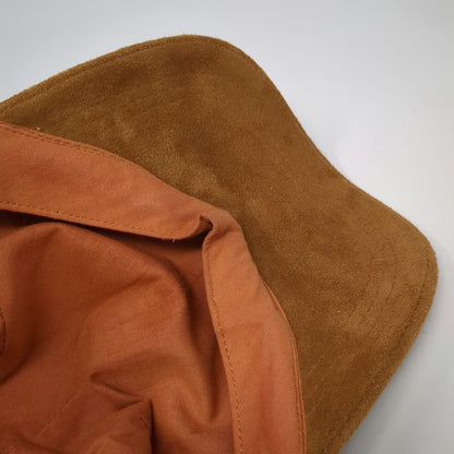 Free People Baseball Cap Brown One Size Slideback Faux Suede Adjustable Hat