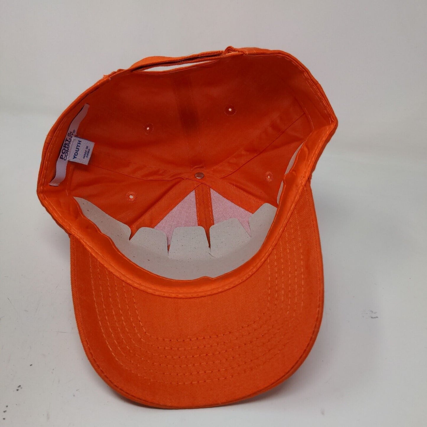 Port & Company Boy's Strapback Hat Orange Blank Adjustable 100% Cotton