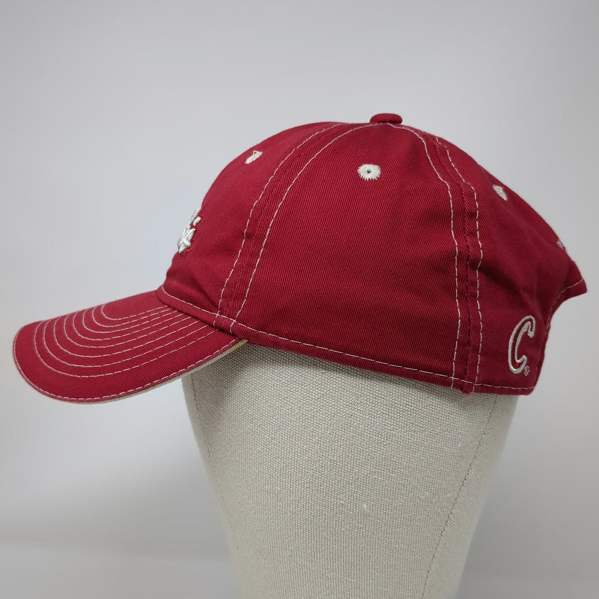 Cabela's Baseball Cap Red One Size World's Foremost Outfitter Slideback Hat
