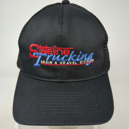 Otto Trucker Hat Black Red Blue One Size Stateline Trucking Grain Gravel Mesh