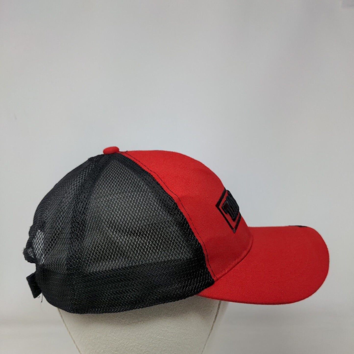 Tamko Building Products Strapback Mesh Back Trucker Hat Red OSFA Colorblock