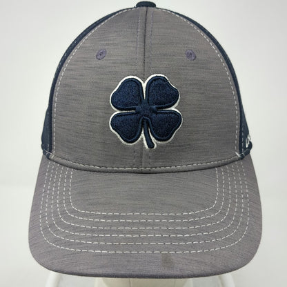 Black Clover Baseball Cap Blue M Live Lucky Clover Logo Fitted Stretch Hat