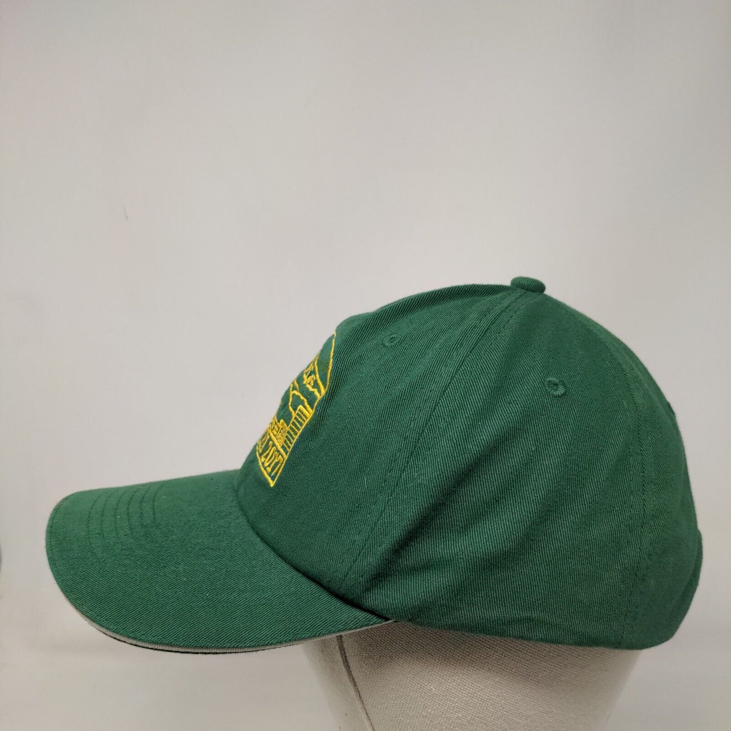 LAVCEI 2017 Strapback Hat Green One Size Adjustable Embroidered 6 Panel Cotton