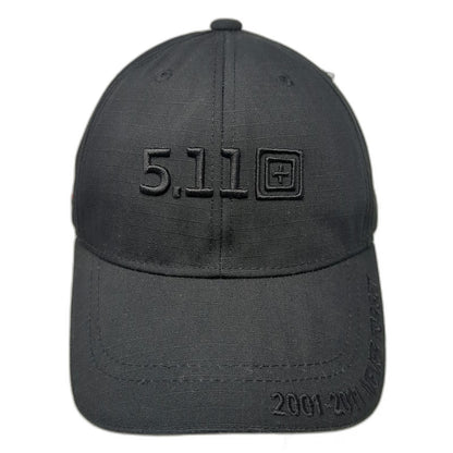5.11 Tactical Baseball Cap Black One Size Strapback 9/11 Anniversary 2011 Hat
