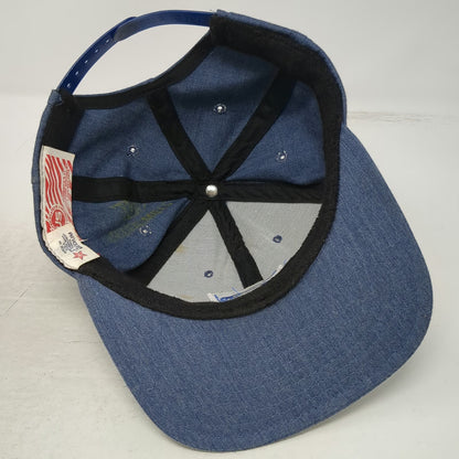 US United States Uniform Company Snapback Blue M USPS Logo Denim Hat USA Vintage