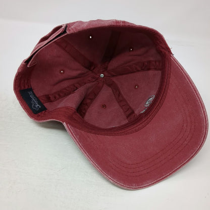 Jacobson Hat Baseball Cap Red Gray One Size Adjustable Washed Cotton Bermuda