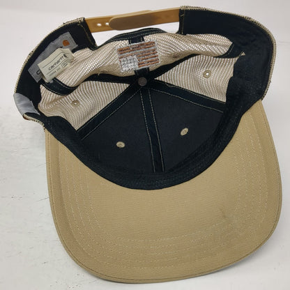 Carhartt Trucker Hat Beige OS Kniferiver American Flag Mesh Embroidery Snapback