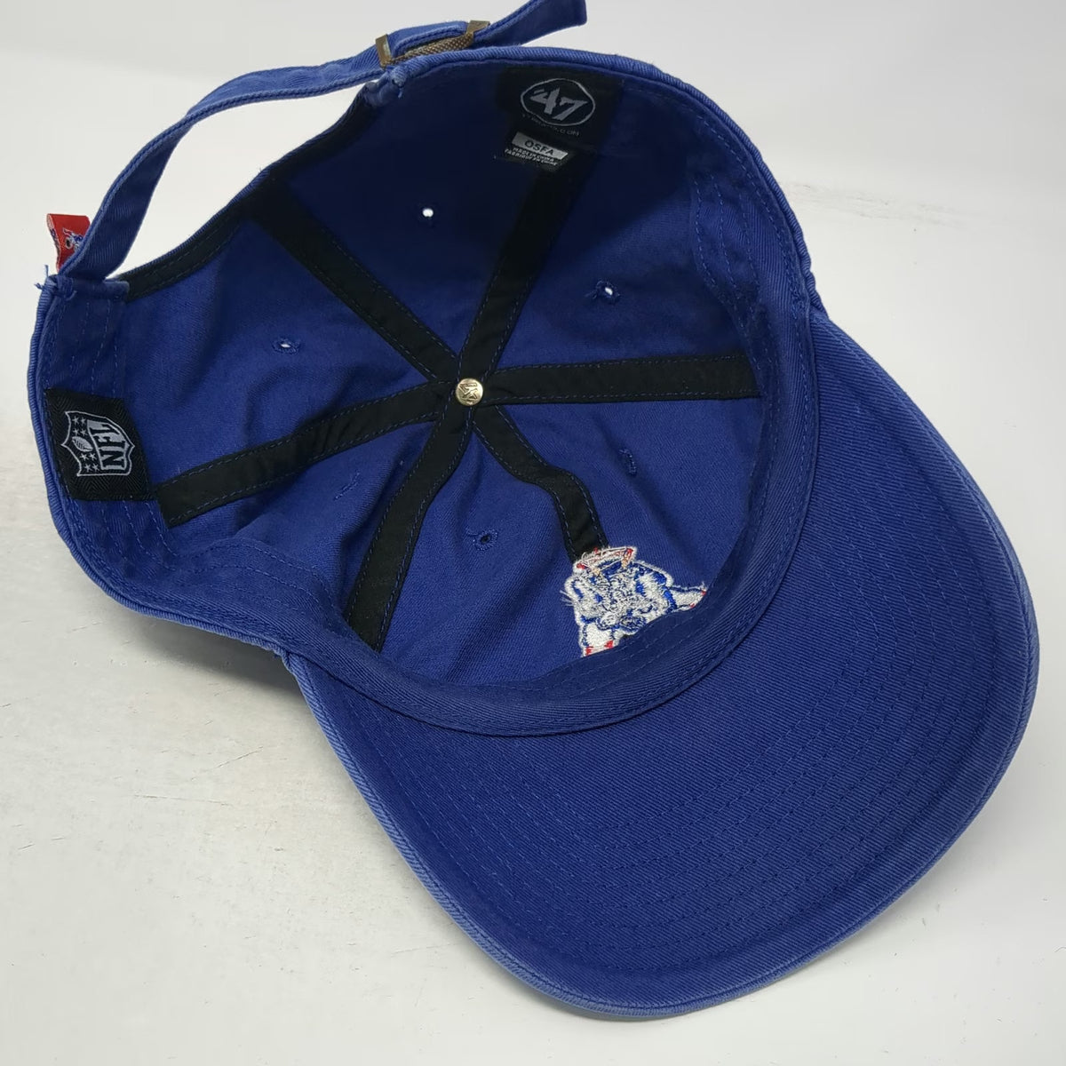 New England Patriots NFL '47 Cap Blue One Size Throwback Logo Slideback Cotton