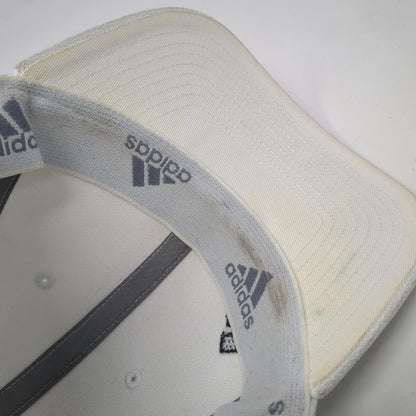 Adidas Baseball Cap White XL Stretch Fit Embroidered Mountain Logo Sport Hat