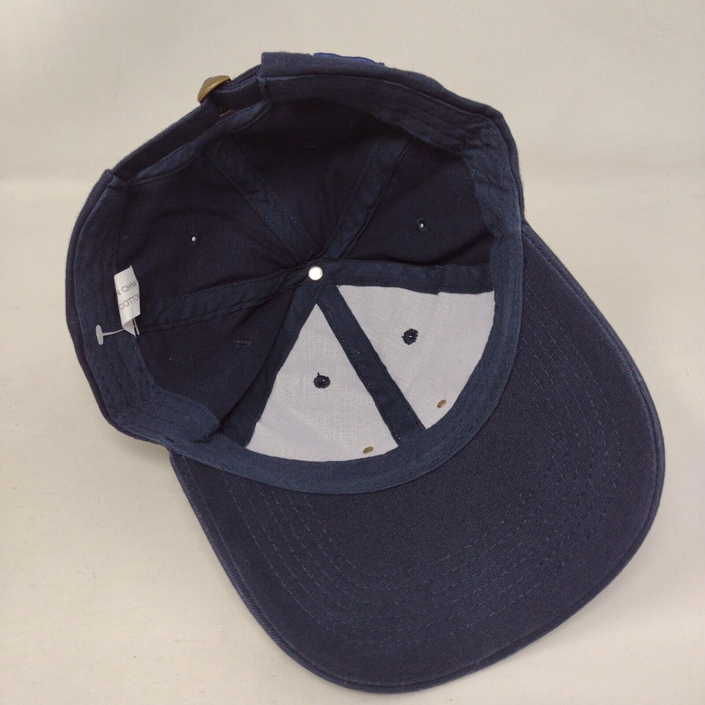 Panama Canal Slideback Hat Blue One Size Solid Adjustable 6 Panel