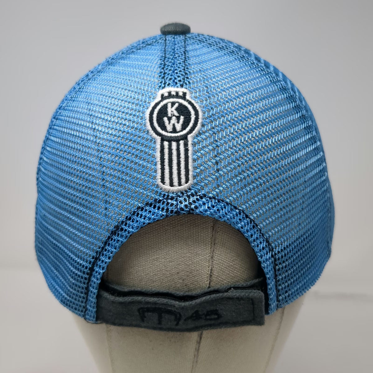 360 Apparel Kenworth Sales Baseball Cap Gray Blue One Size Semi Truck Mesh Hat