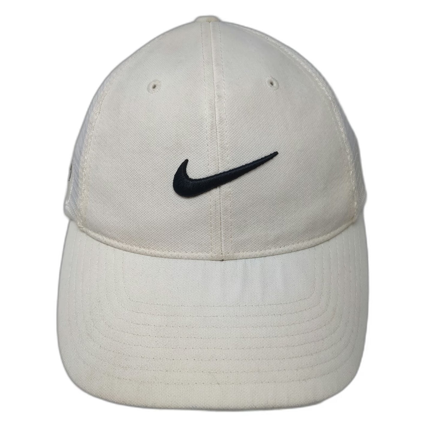 Nike Baseball Cap White One Size Mesh Back RZN Golf Swoosh Performance Hat
