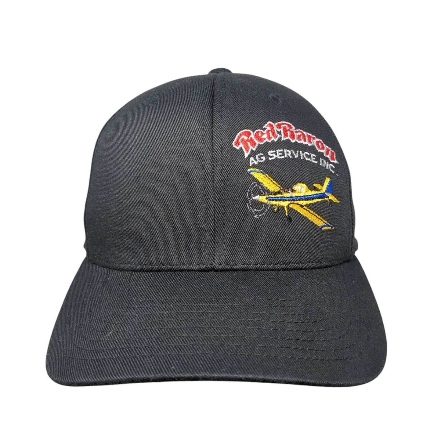 Red Baron AG Service Inc. Fitted Hat Black S/M Flexfit Port Authority