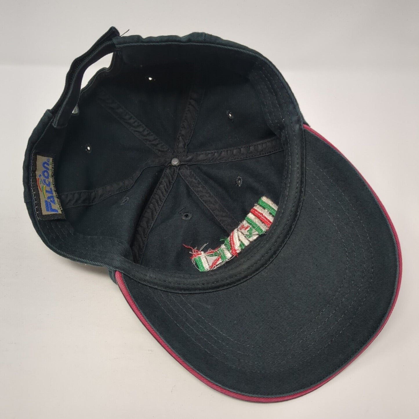 HENRI Strapback Hat Green One Size Adjustable Embroidered 6 Panel Falcon