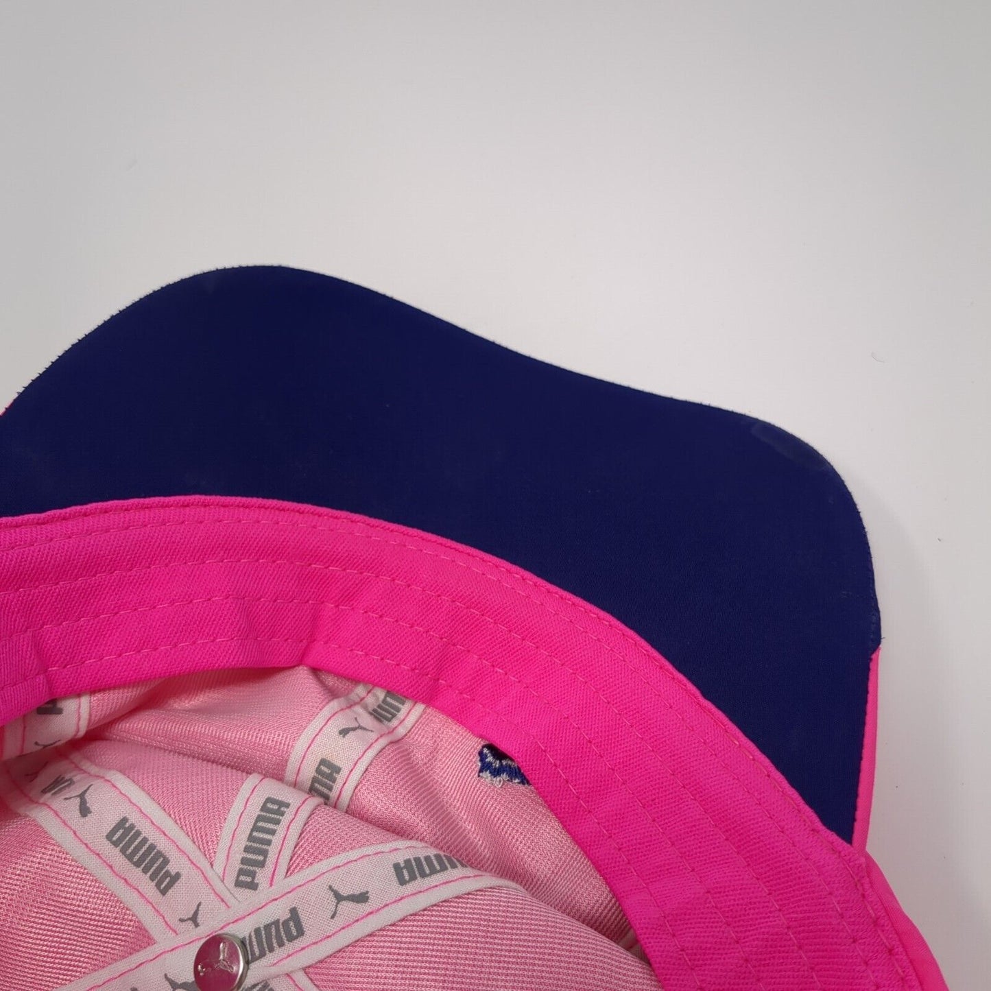 PUMA Strapback Hat Pink One Size Adjustable Embroidered Vented Holes Polyester