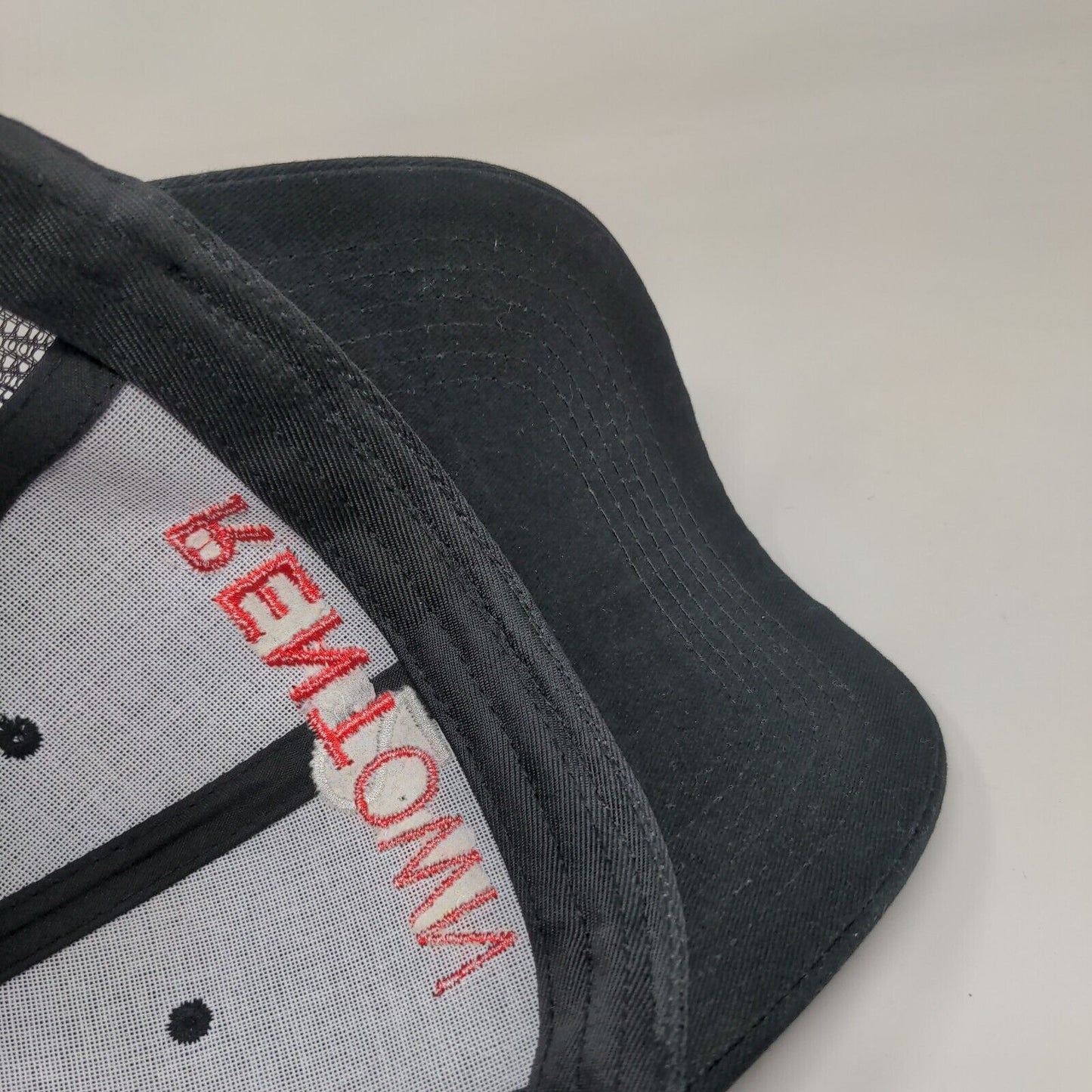 Rentown Snapback Trucker Hat Black One Size Embroidered Mesh Back