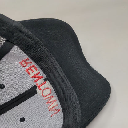 Rentown Snapback Trucker Hat Black One Size Embroidered Mesh Back