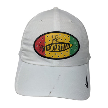 Rocketman Adult Unisex Strapback Golf Hat White OSFM Heritage86 Dri-Fit W/Tags