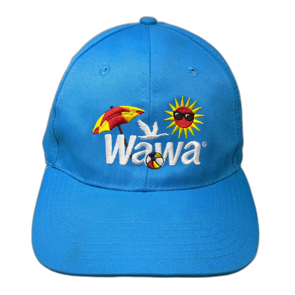 Wawa Hat Baseball Cap Blue One Size Beach Sun Umbrella Logo Polyester Strapback