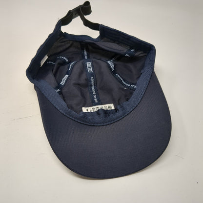Barbell Strapback Hat Blue One Size Adjustable Embroidered 6 Panel